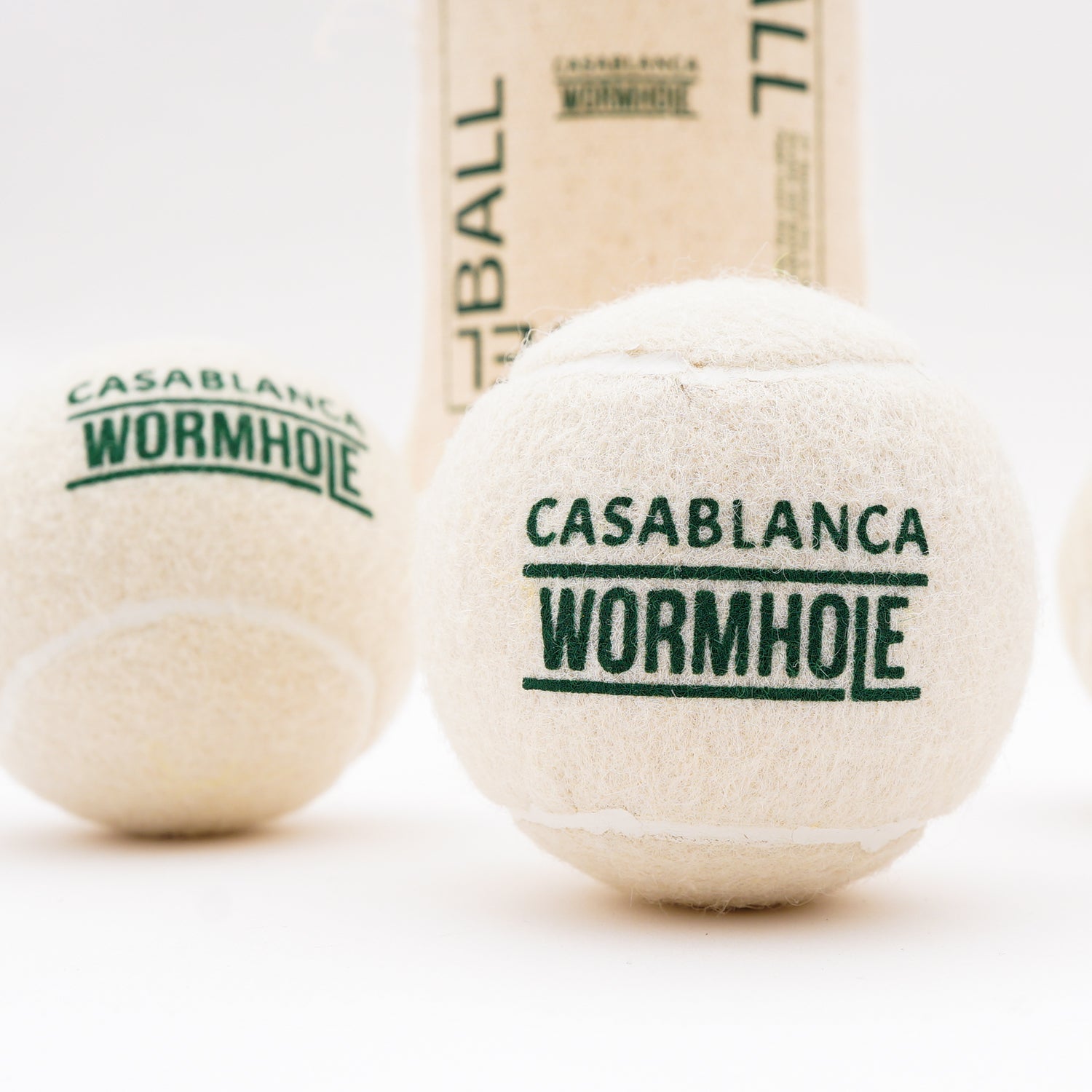 Wormhole x Casablanca Padel Club Padel Ball 25% Wool White/Forest