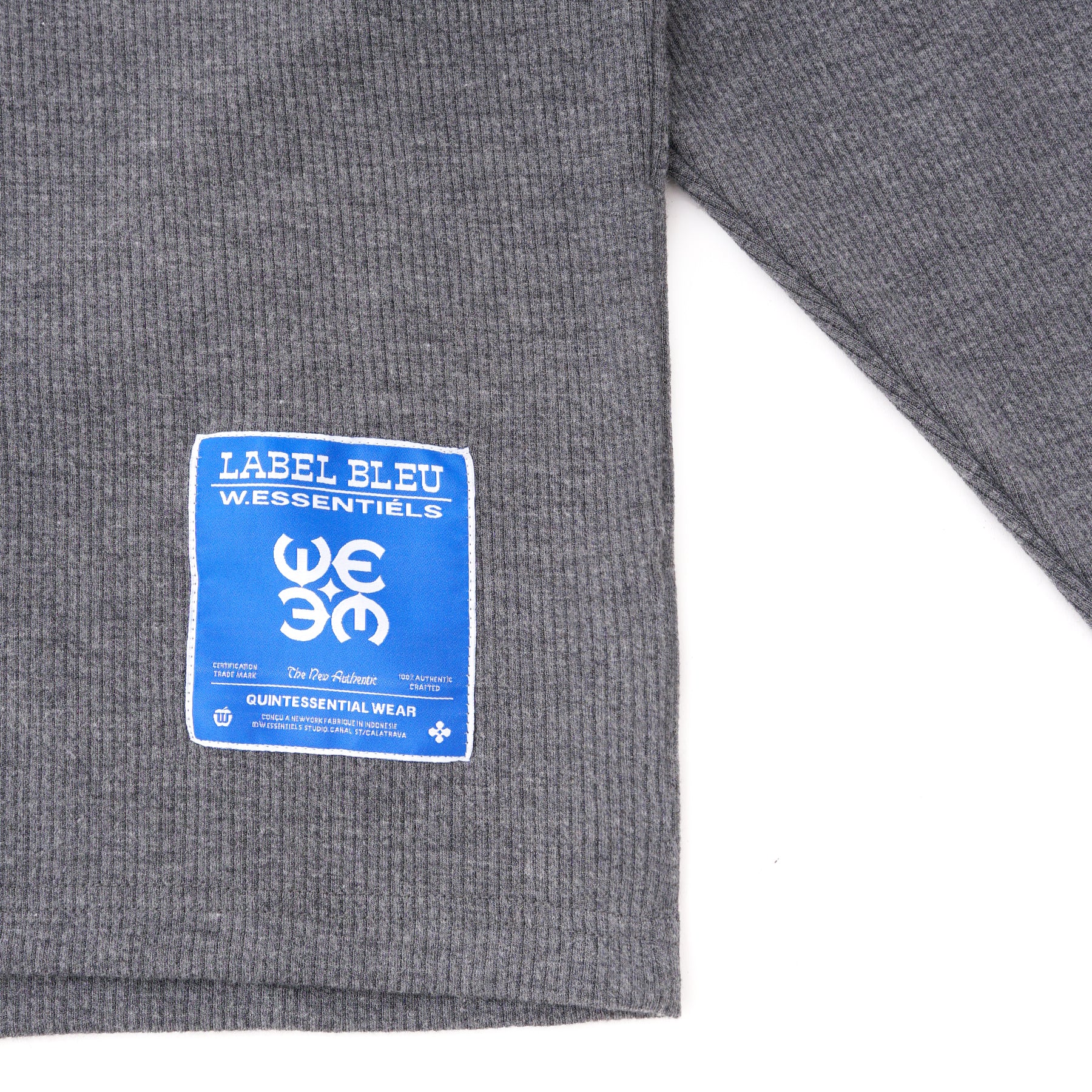 W.Essentiels Label Bleu Madness Hirondelle Oversize Sweater Grey Marl