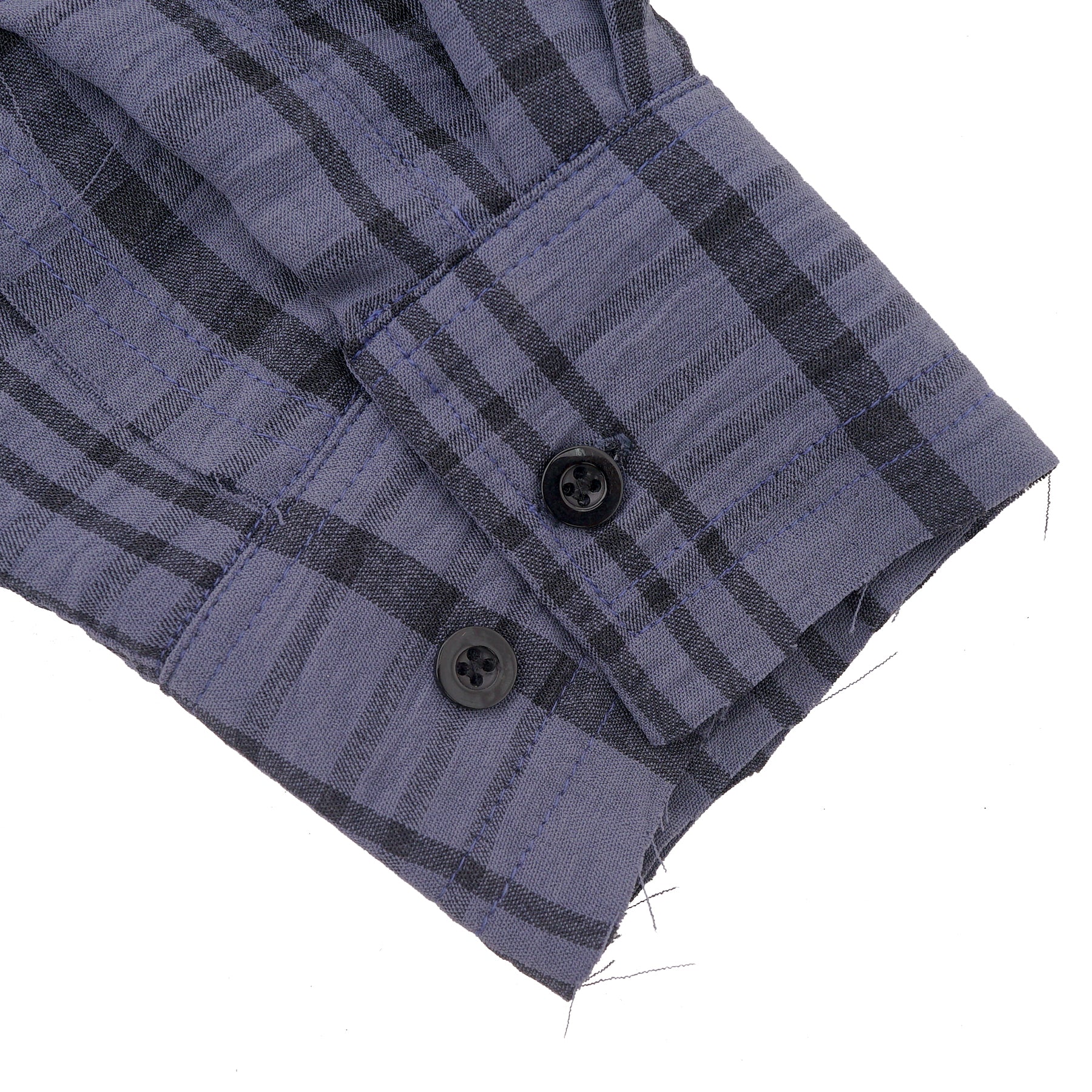 W.Essentiels Label Bleu Cascade Ref-2771 Plaid Overshirt Noir Black/Ash