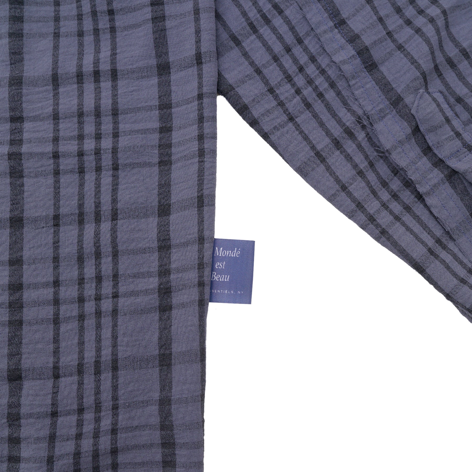 W.Essentiels Label Bleu Cascade Ref-2771 Plaid Overshirt Noir Black/Ash