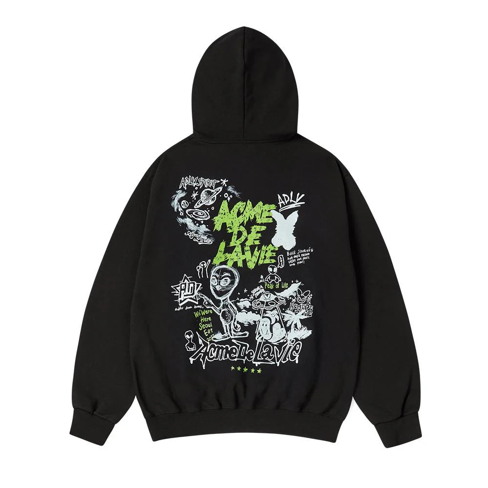 ADLV Alien Universe Hoodie Black