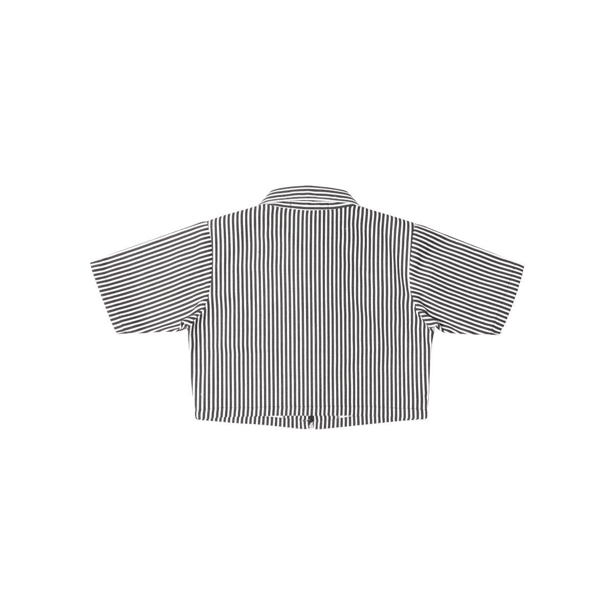 Wormhole Altezza Mechanic Crop Top Shirt Pinstripe Black/White