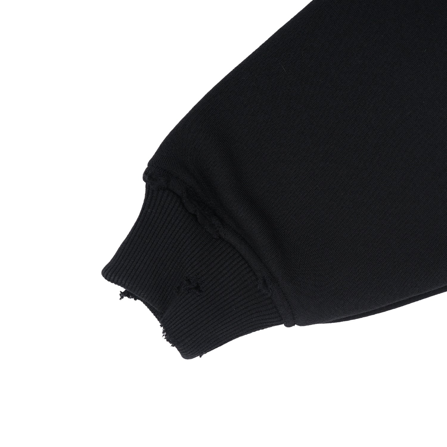 Wormhole Aperitivo Oversize Zip Hood Black Distressed