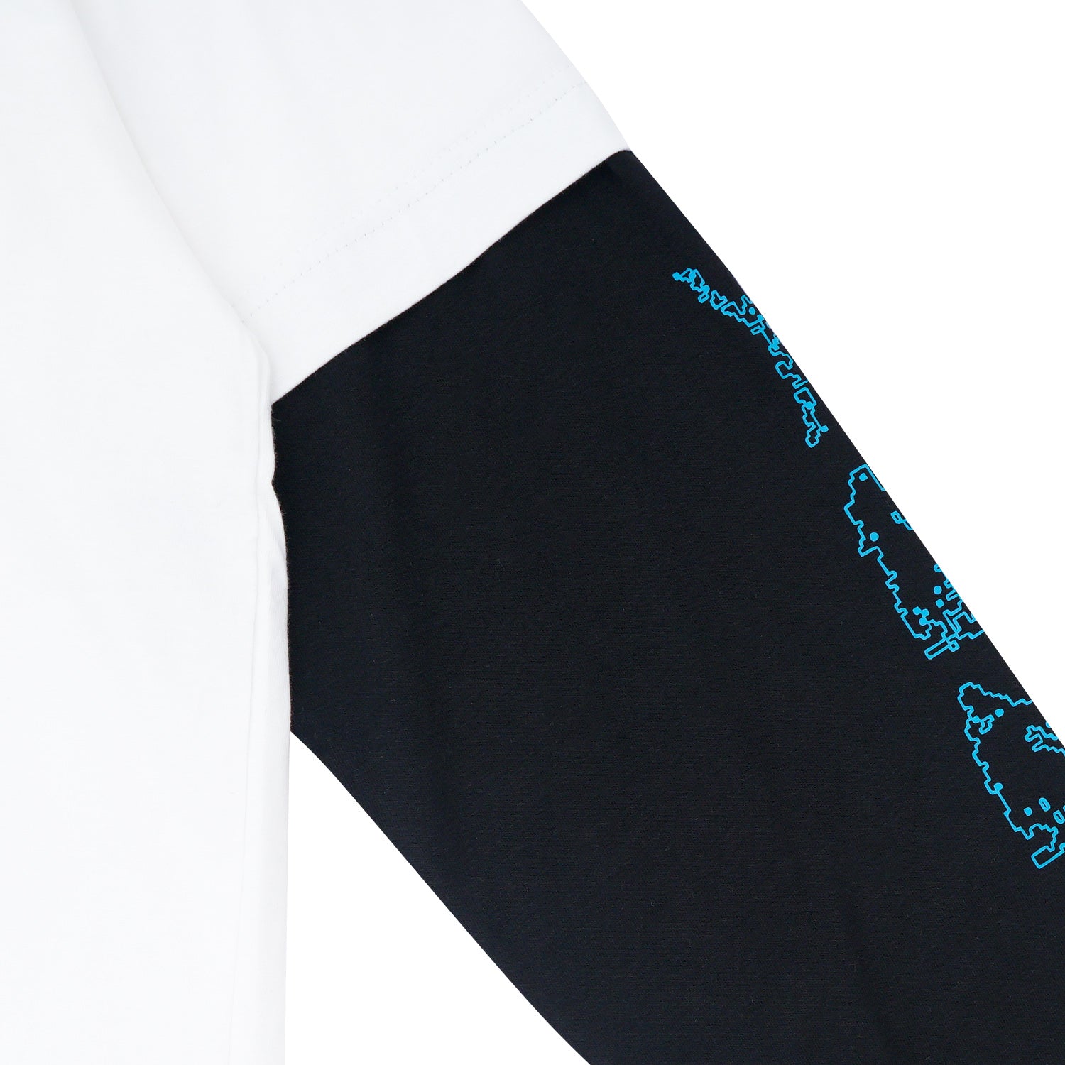 Wormhole Burning Wish Double Layer Long Sleeve T-Shirt White/Black