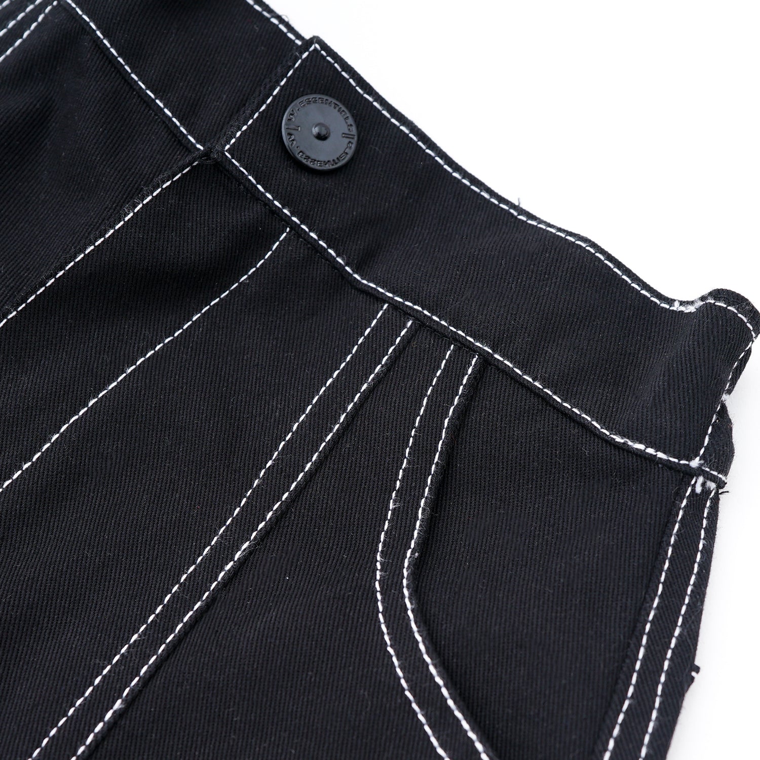 W.Essentiels Kids Cam Ref-31 Twill Cargo Balloon Pants Noir Black