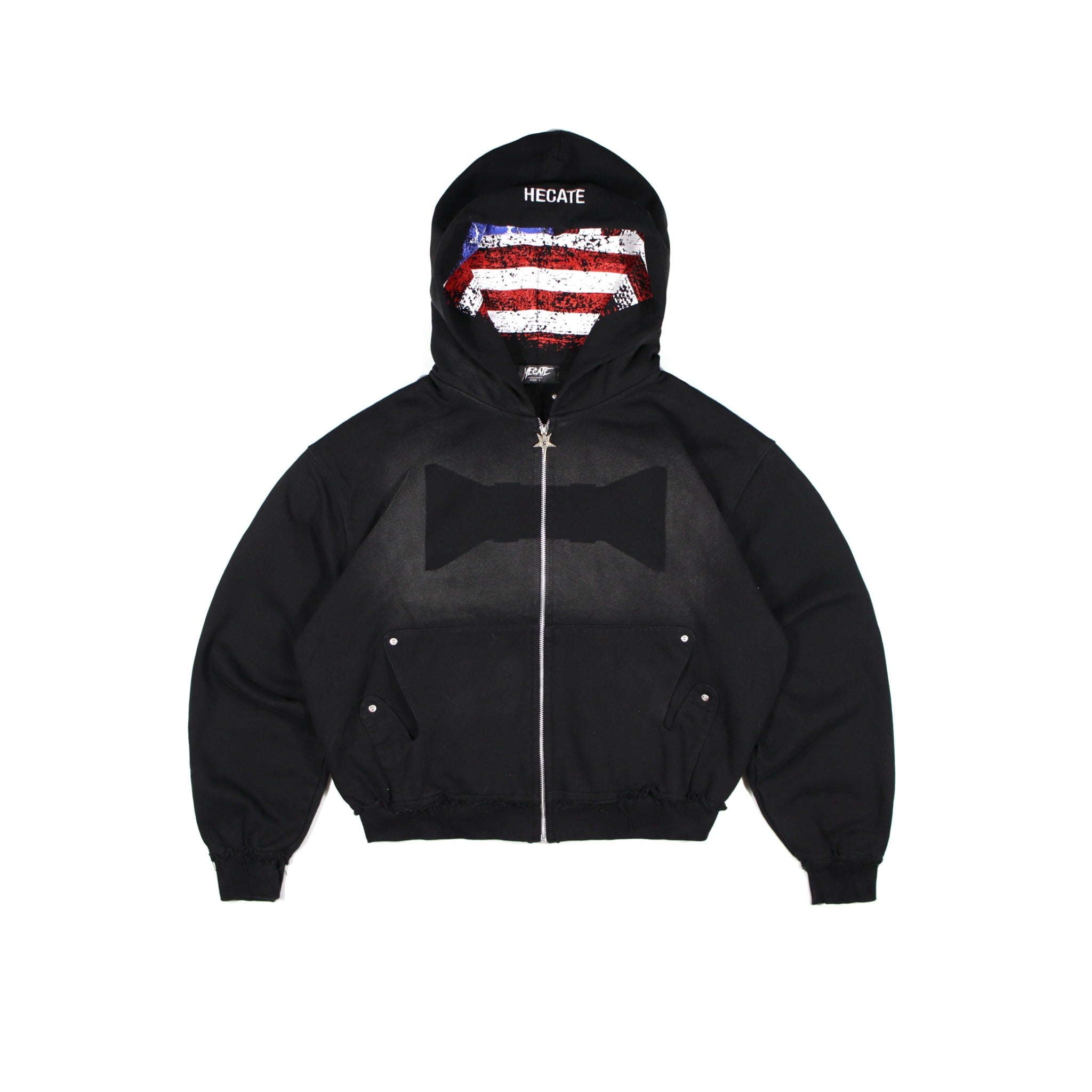 Hecate Unborn Hoodie Wash Black