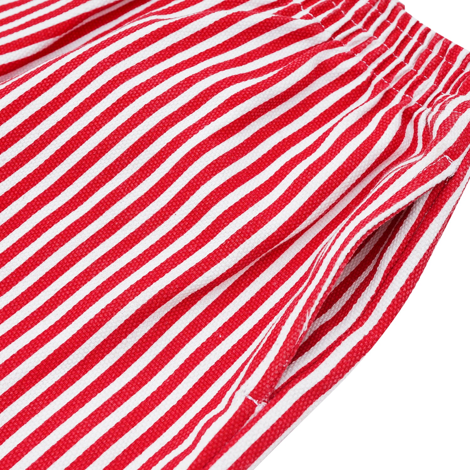 W.Essentiels Kids Kersaint Mechanic Stripped Pants Cherry