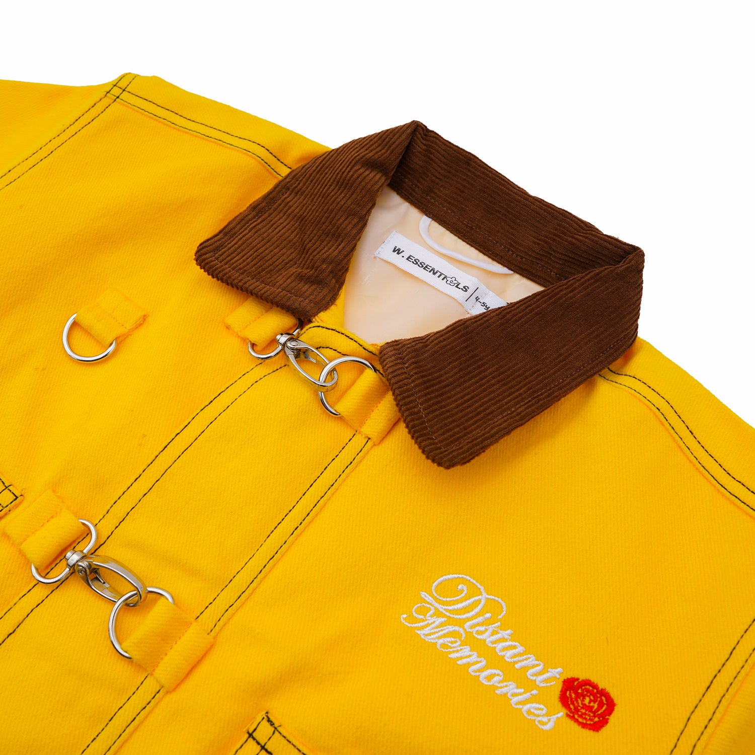 W.Essentiels Kids Label Blue Sapeurs-Pompiers Fireman Clasp Work Jacket Canary