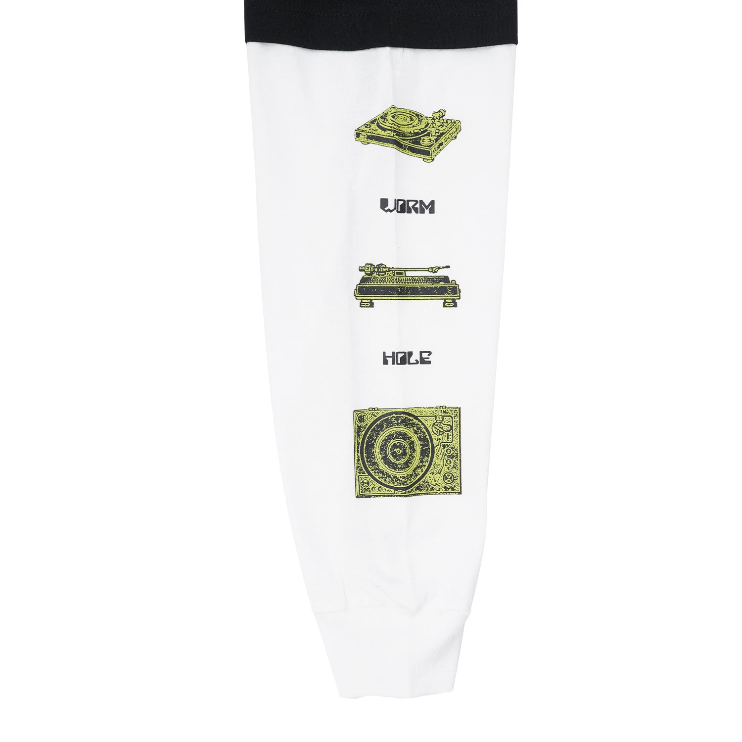 Wormhole Razorkin Double Layer Long Sleeve T-Shirt Black/White