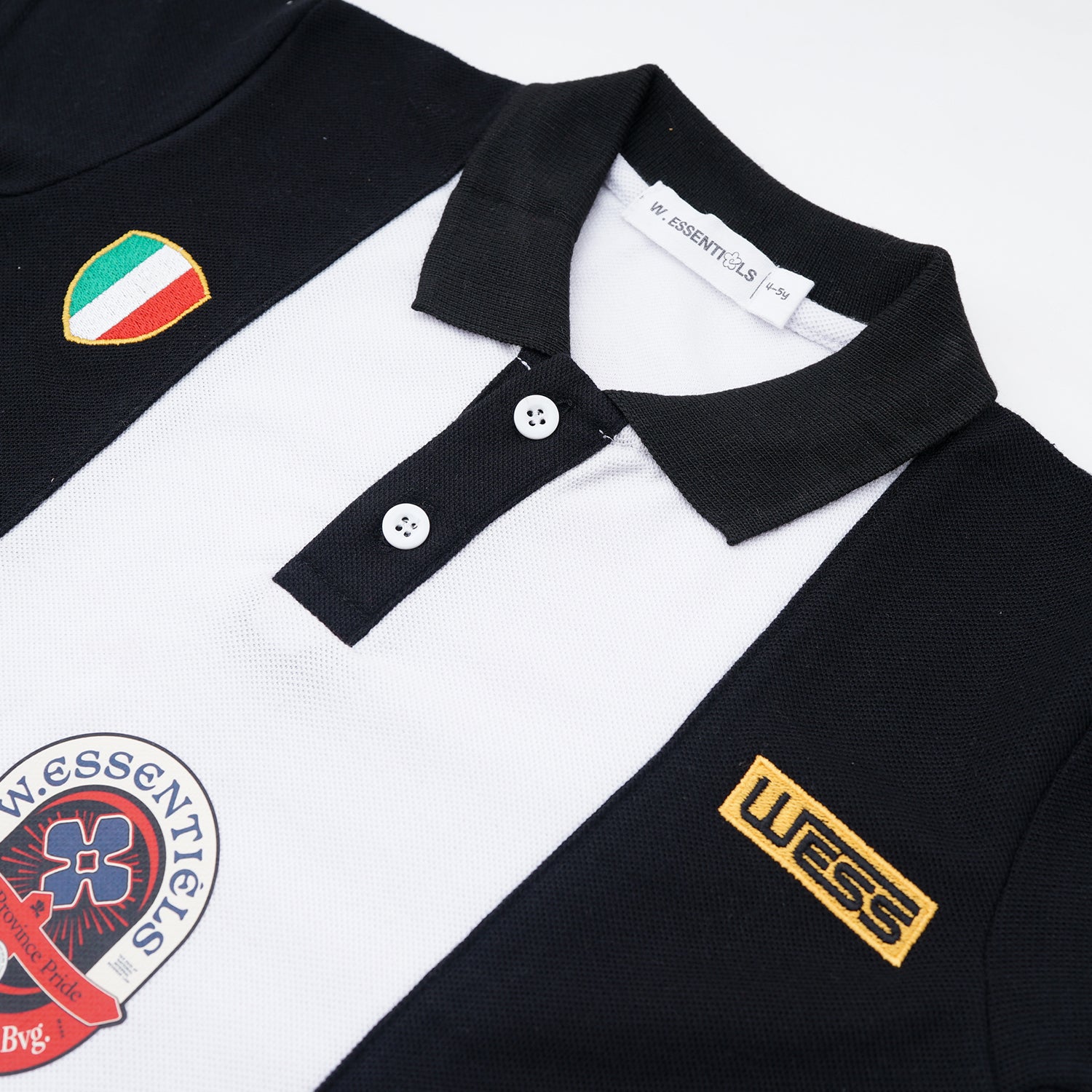 W.Essentiels Kids 9th Rue Solla Rugby Shirt Noir/White Blanc