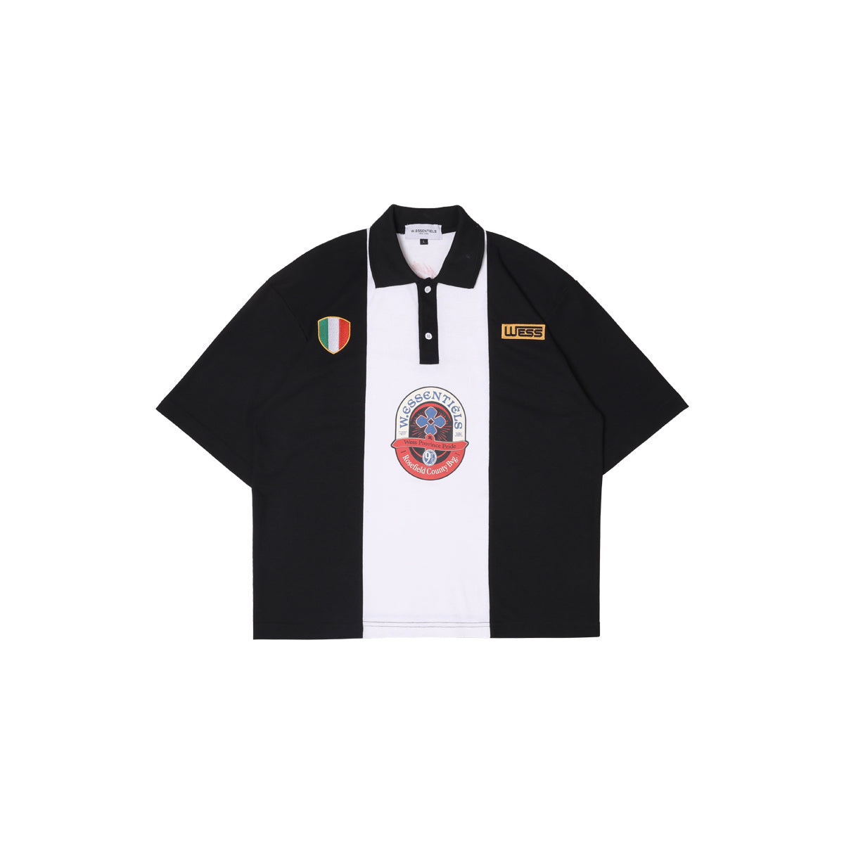 W.Essentiels 9th Rue Solla Rugby Shirt Noir/White Blanc