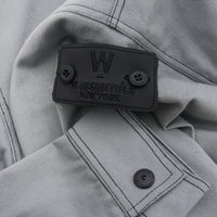 W.Essentiels Label Bleu Sapeurs-Pompiers Fireman Clasp Work Jacket Pewter Grey