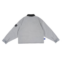 W.Essentiels Label Bleu Sapeurs-Pompiers Fireman Clasp Work Jacket Pewter Grey