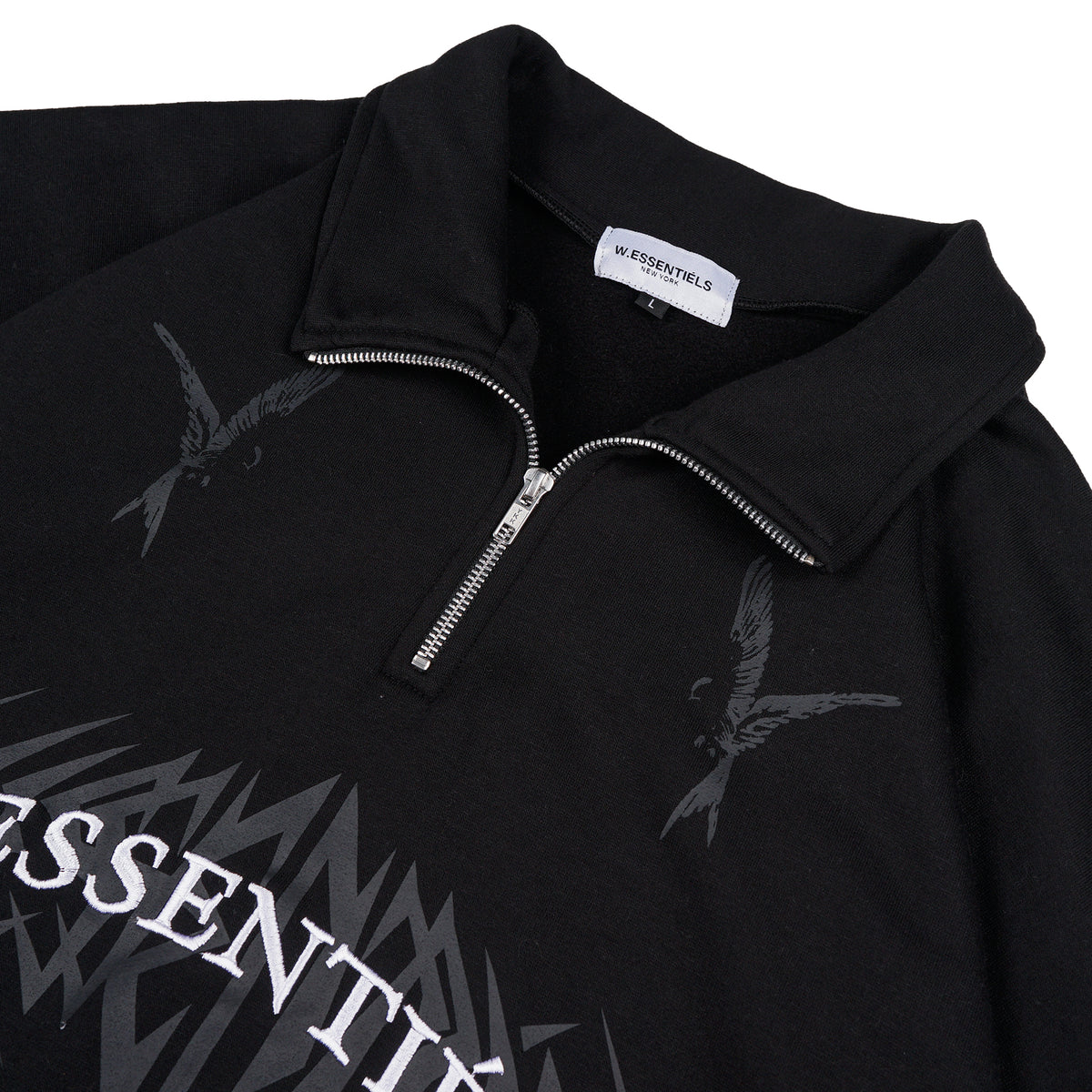 Colibri Jacket W.Essentiels Colibri Half Zip Washed Jacket Black – Wormhole Store