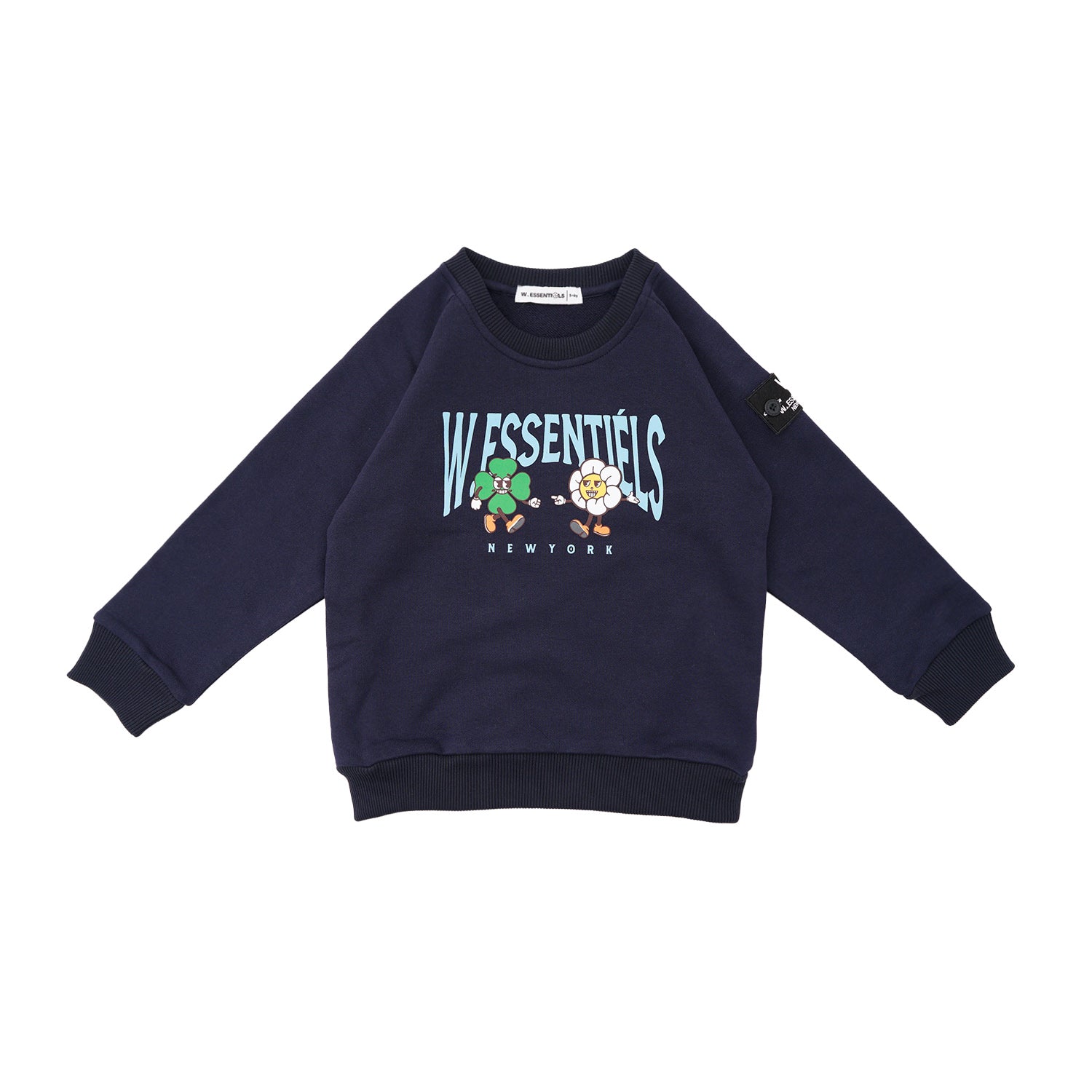 W.Essentiels Kids Hache Oversized Crewneck Sweater Midnight Navy