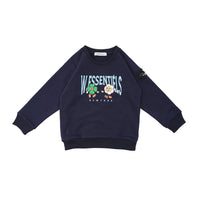 W.Essentiels Kids Hache Oversized Crewneck Sweater Midnight Navy