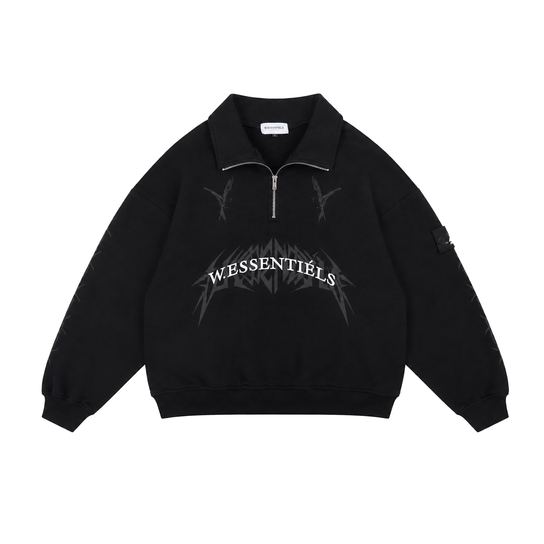 W.Essentiels Colibri Half Zip Washed Jacket Black