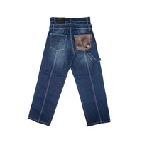 Double Knee Denim Washed Blue