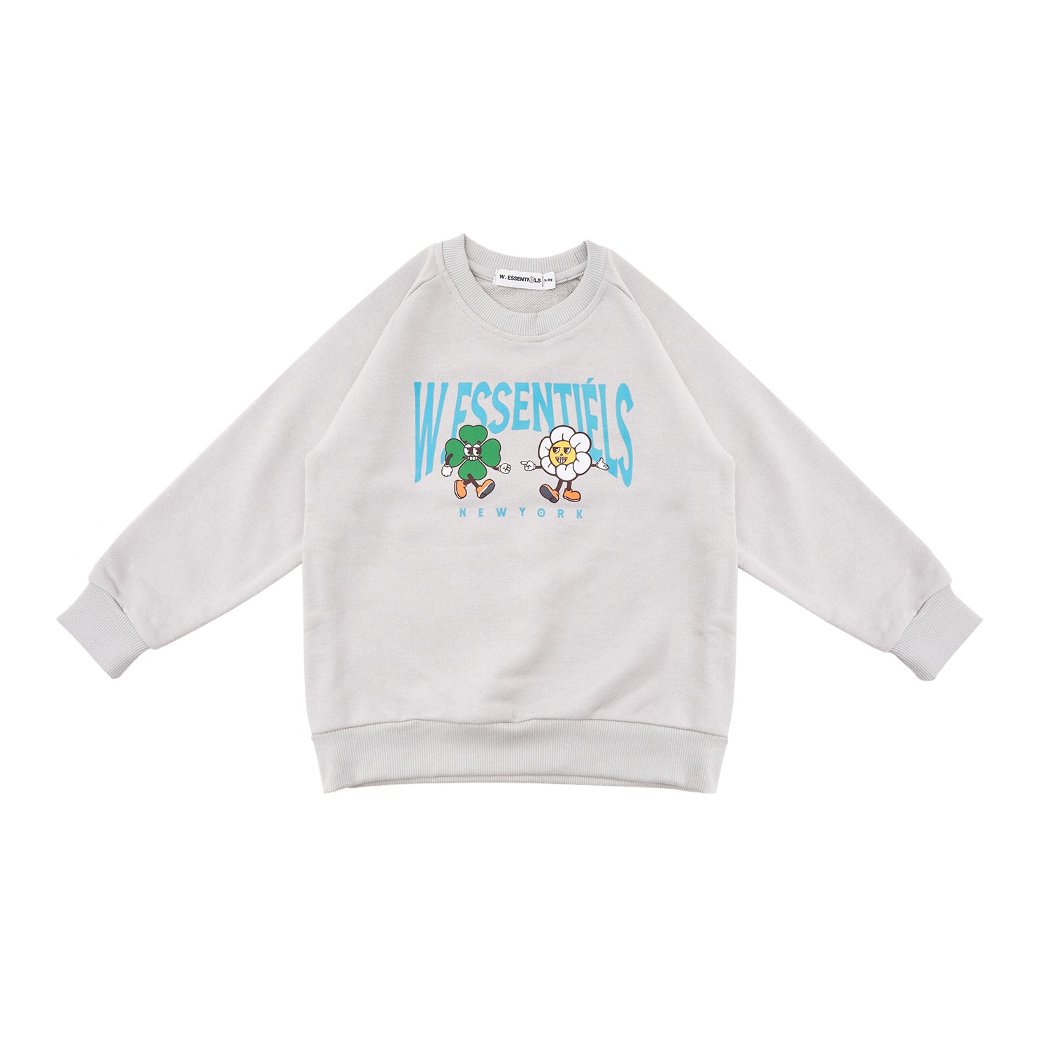 W.Essentiels Kids Hache Oversized Crewneck Sweater Asphalt