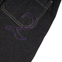 Pleated Raw Denim Raw Black
