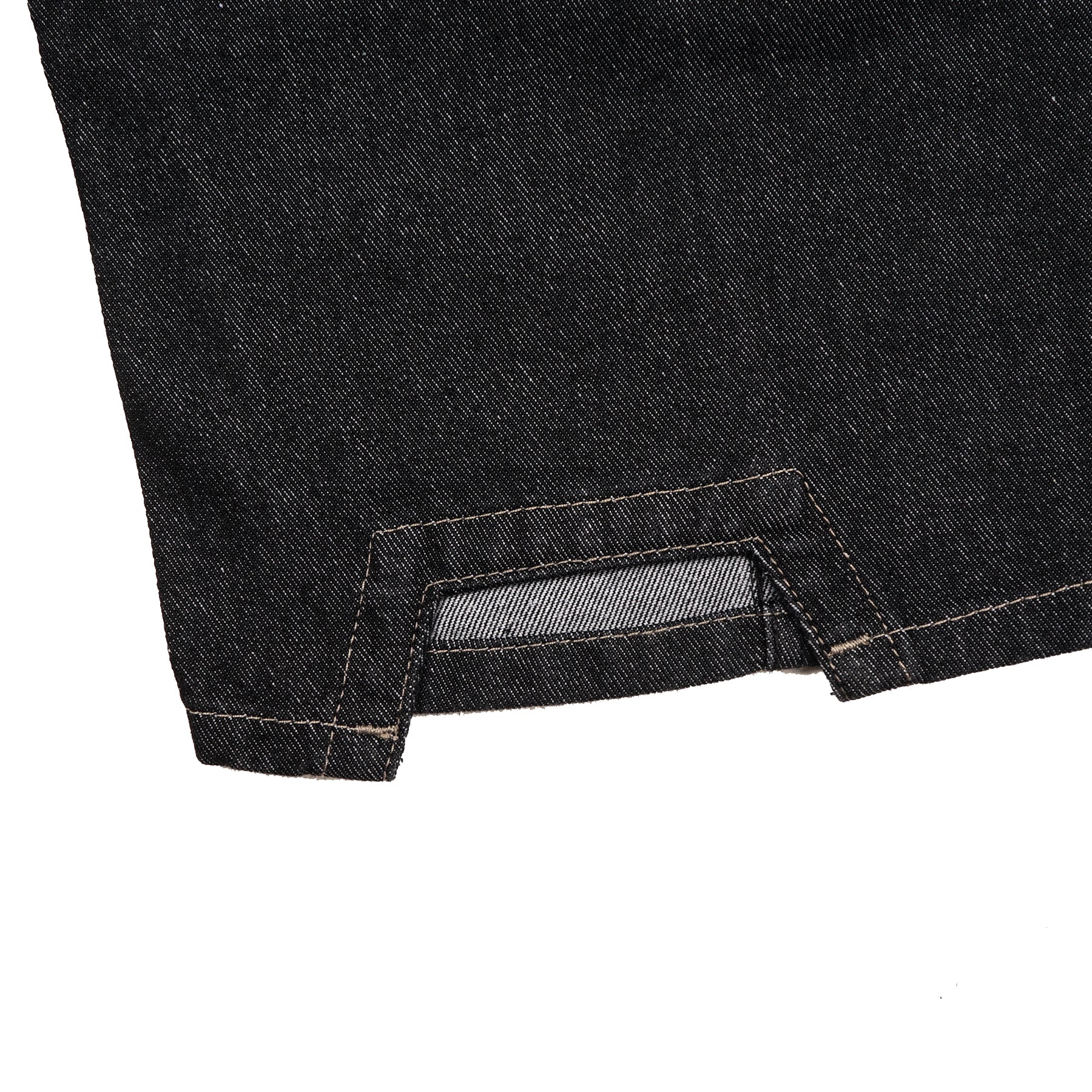 Pleated Raw Denim Raw Black