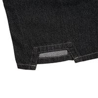 Pleated Raw Denim Raw Black