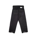 Pleated Raw Denim Raw Black