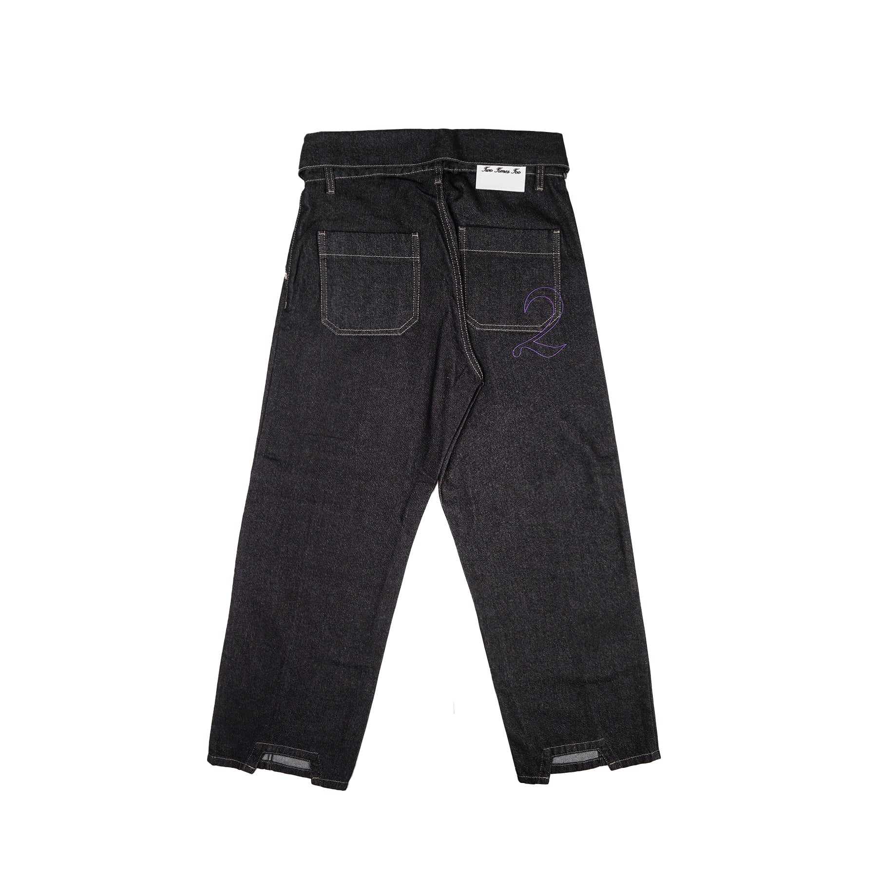 Pleated Raw Denim Raw Black