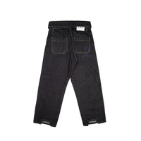 Pleated Raw Denim Raw Black