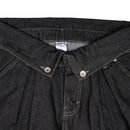 Pleated Raw Denim Raw Black