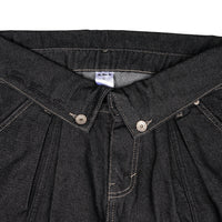 Pleated Raw Denim Raw Black