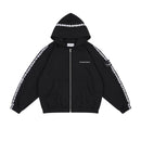 W.Essentiels Gregoire Zip Hoodie W/Applique Black
