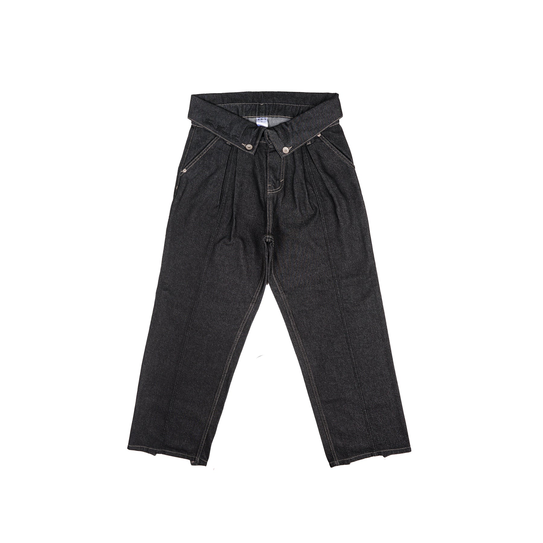 Pleated Raw Denim Raw Black