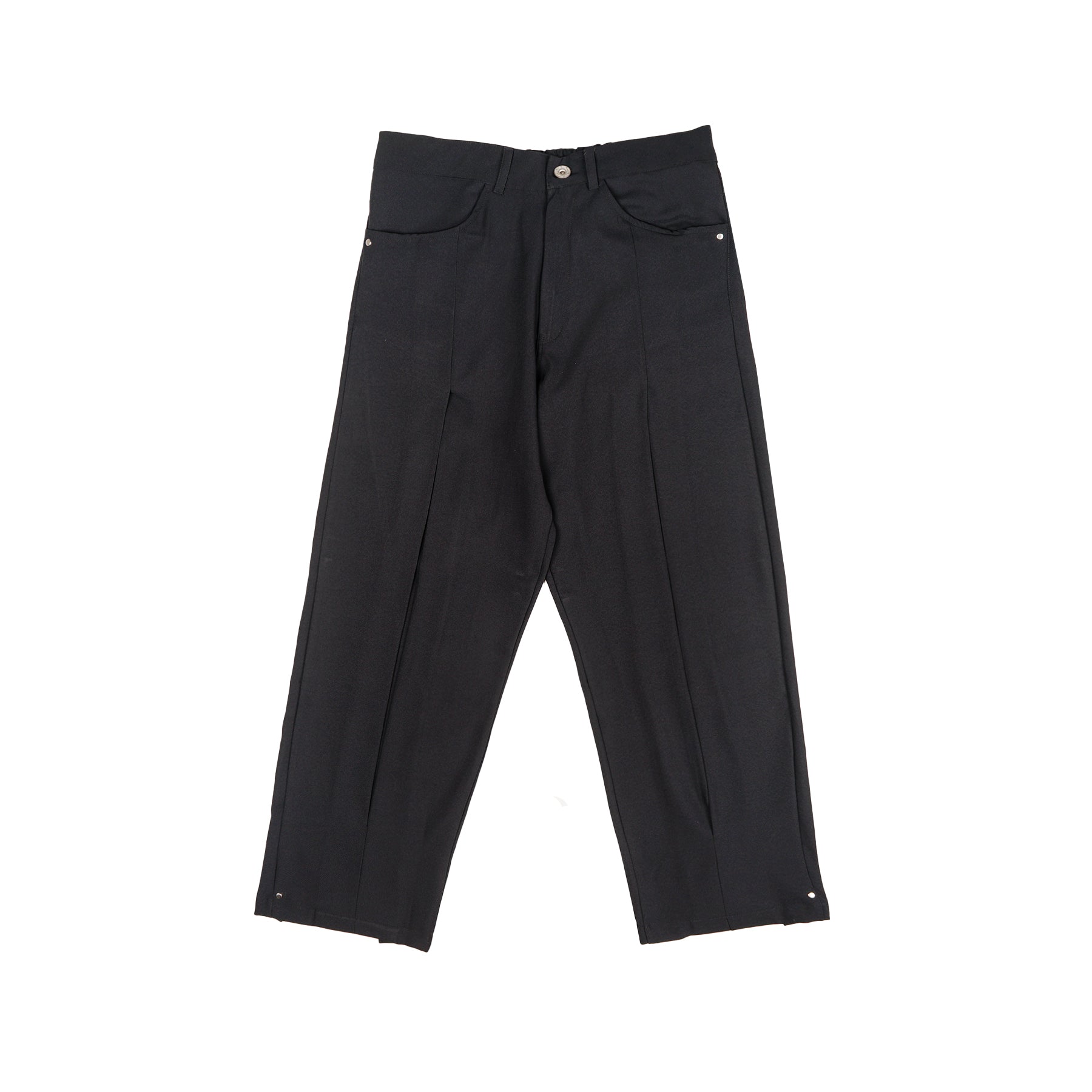 Pleated Everyday Trousers Jet Black