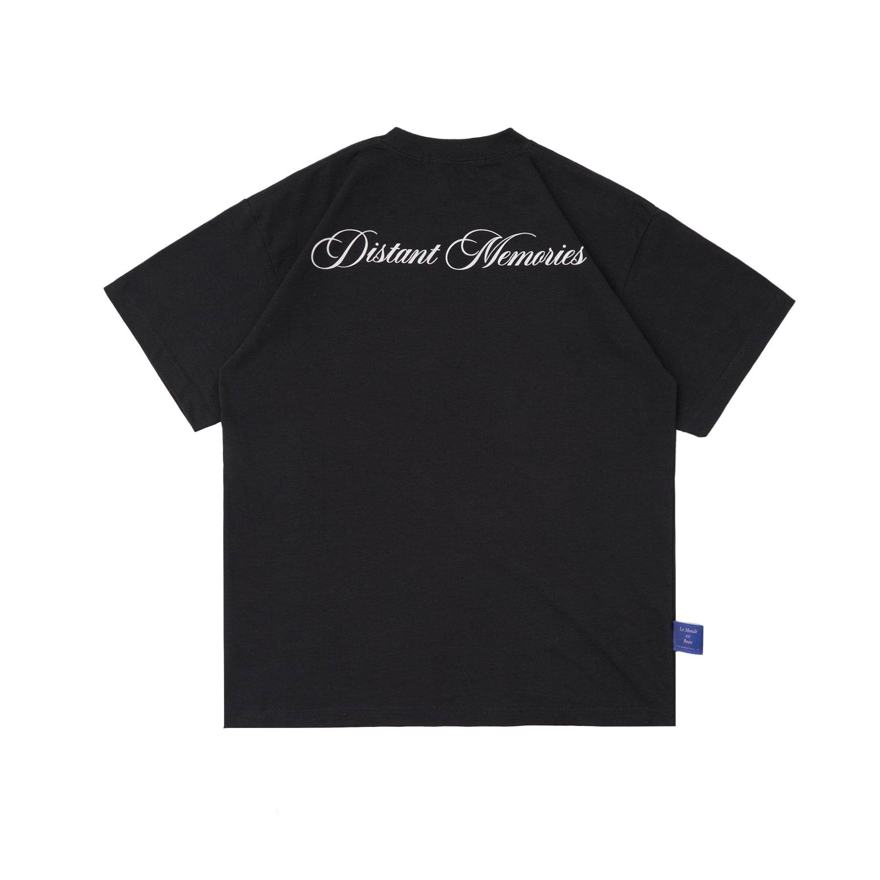 W.Essentiels Label Bleu Treshold Hirondalle Boxy Cut T-shirt Noir Black