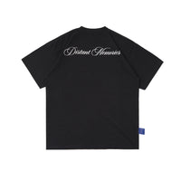 W.Essentiels Label Bleu Treshold Hirondalle Boxy Cut T-shirt Noir Black
