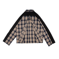 Two Tone Flannel Zipper Shirt