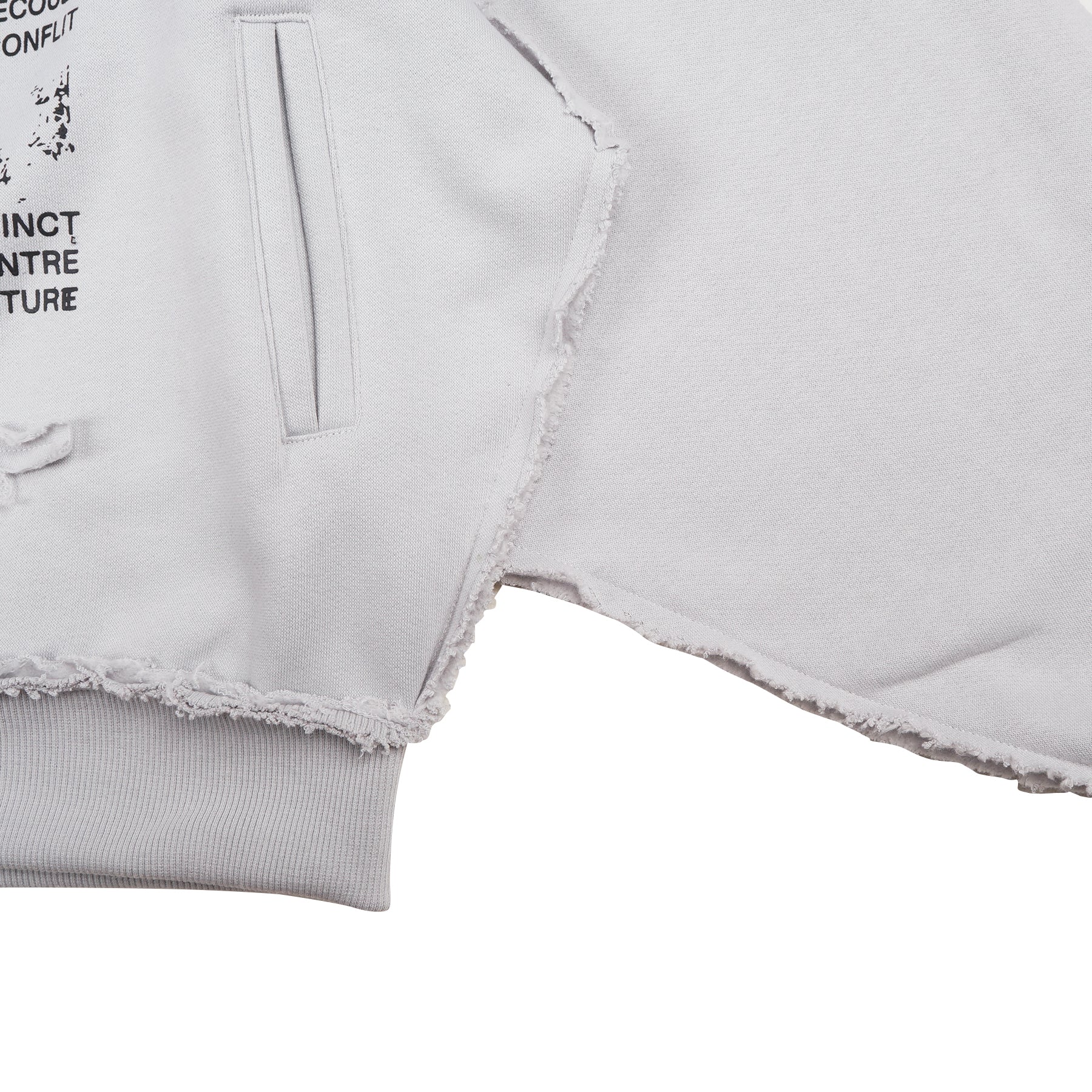 W.Essentiels Marcadier Distressed Hoodie Asphalt