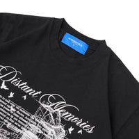 W.Essentiels Label Bleu Treshold Hirondalle Boxy Cut T-shirt Noir Black