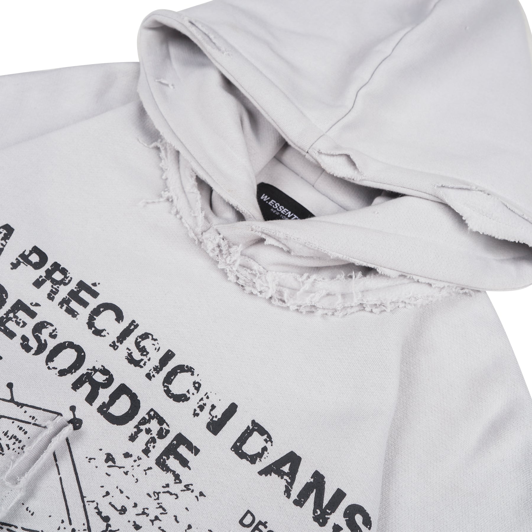 W.Essentiels Marcadier Distressed Hoodie Asphalt