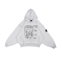 W.Essentiels Marcadier Distressed Hoodie Asphalt