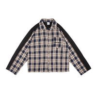 Two Tone Flannel Zipper Shirt