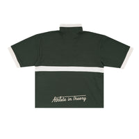 Wormhole x Casablanca Athlete in Theory Baggy Waffle Half Zip Shirt Forest/Tan