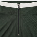 Wormhole x Casablanca Athlete in Theory Baggy Waffle Half Zip Shirt Forest/Tan