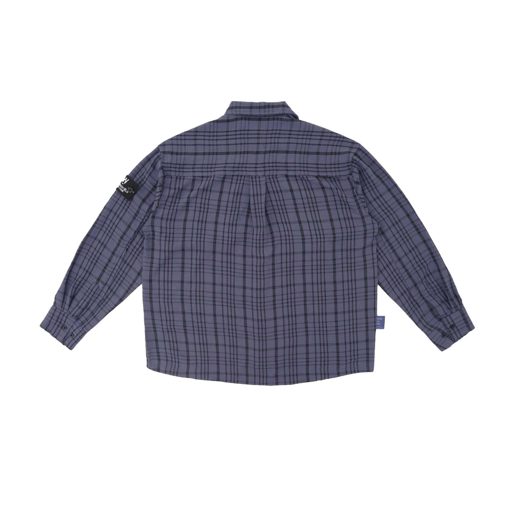 W.Essentiels Label Bleu Cascade Ref-2771 Plaid Overshirt Noir Black/Ash