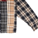 8 Cuts Button Flannel Multi Color
