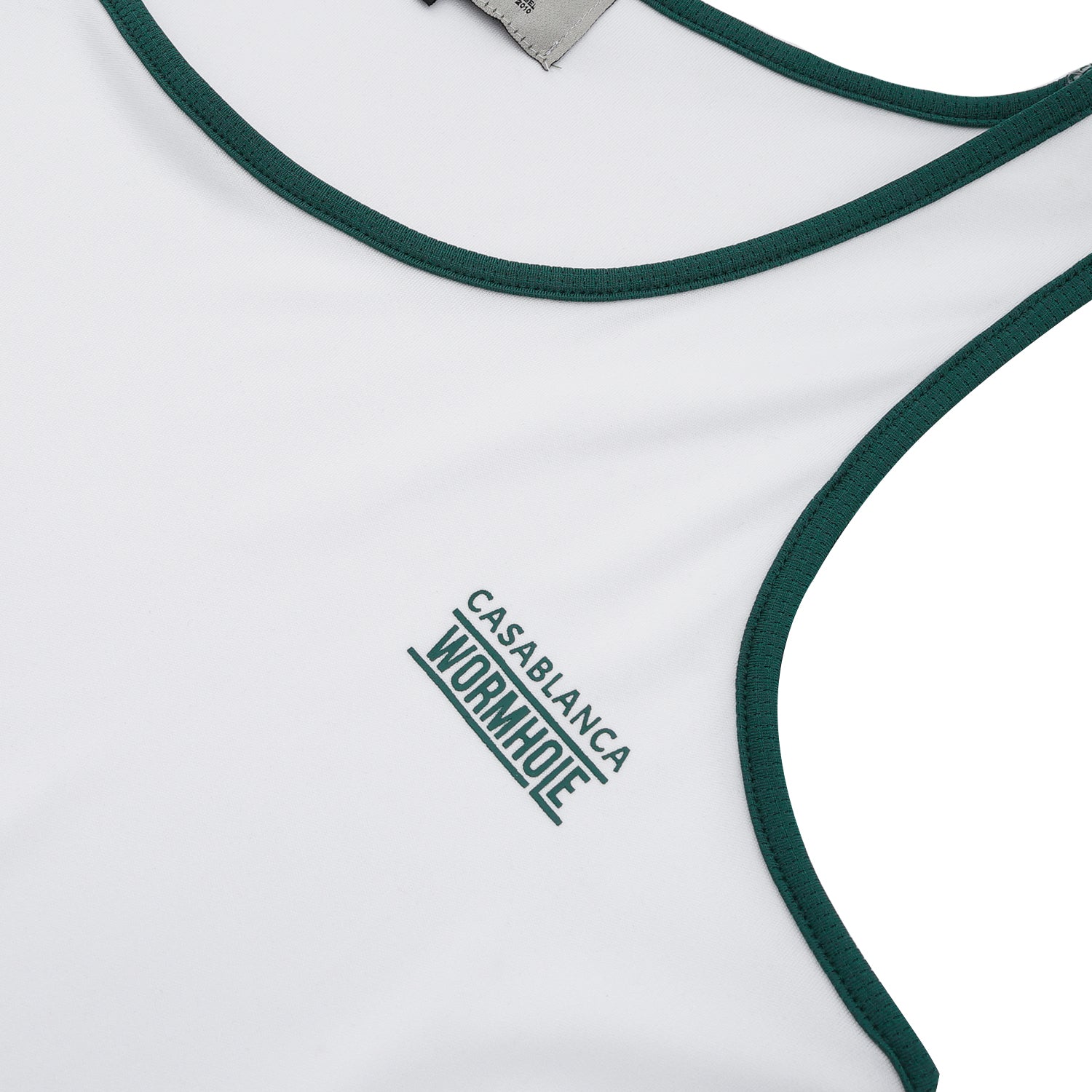 Wormhole x Casablanca Paradis Tank Top Padel Woman Stripped White/Forest