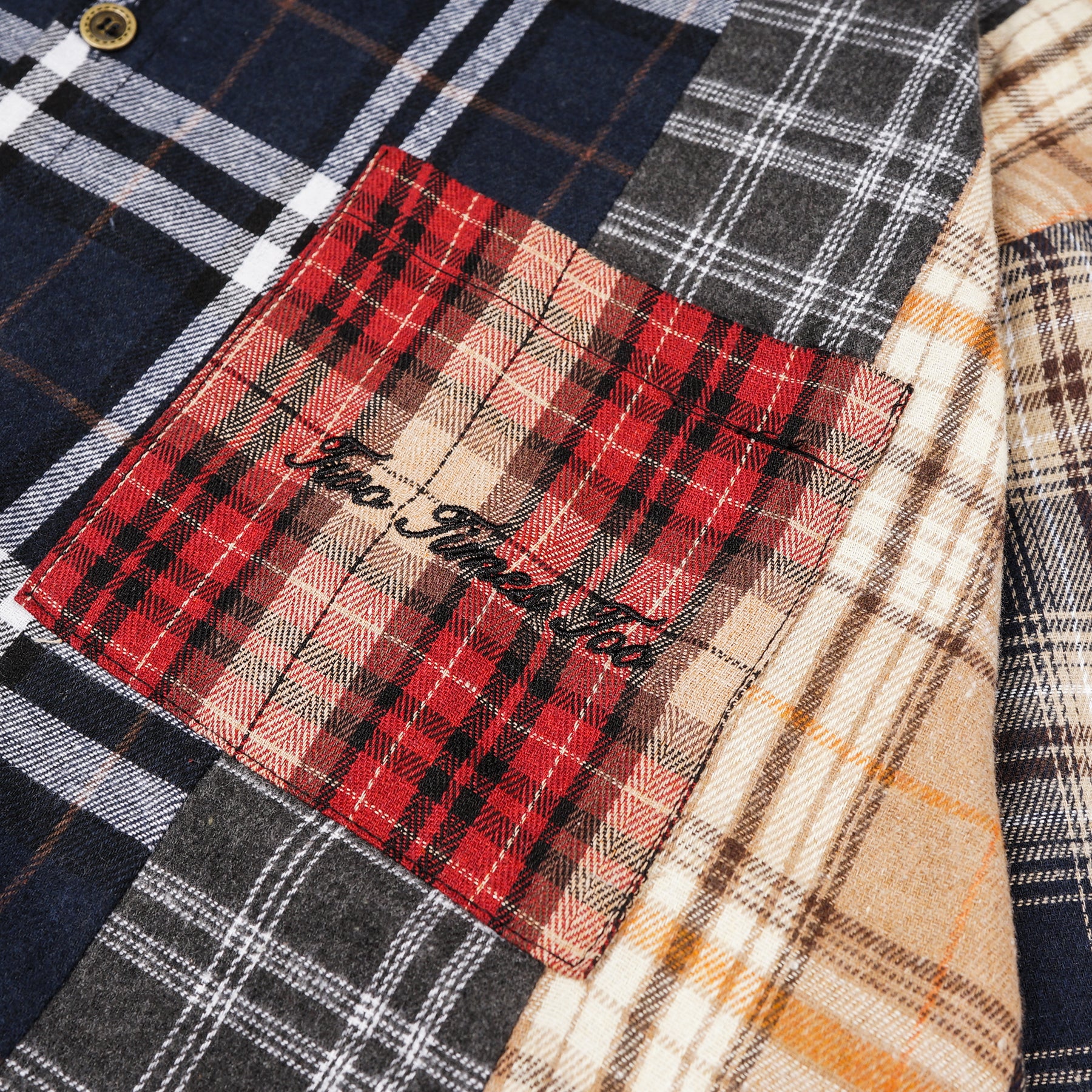8 Cuts Button Flannel Multi Color