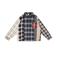 8 Cuts Button Flannel Multi Color