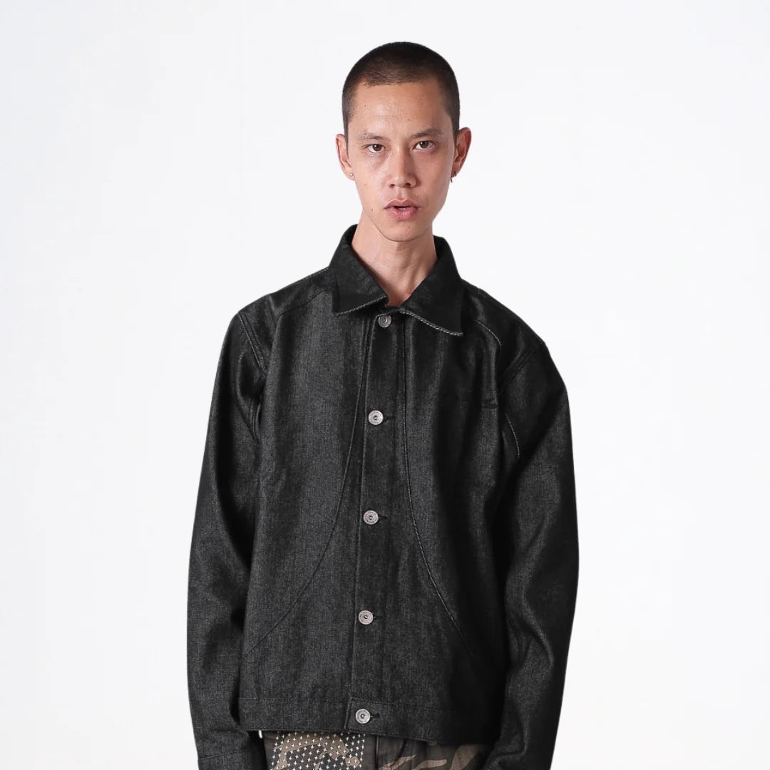 Two Times Too Arc Denim Jacket Raw Black